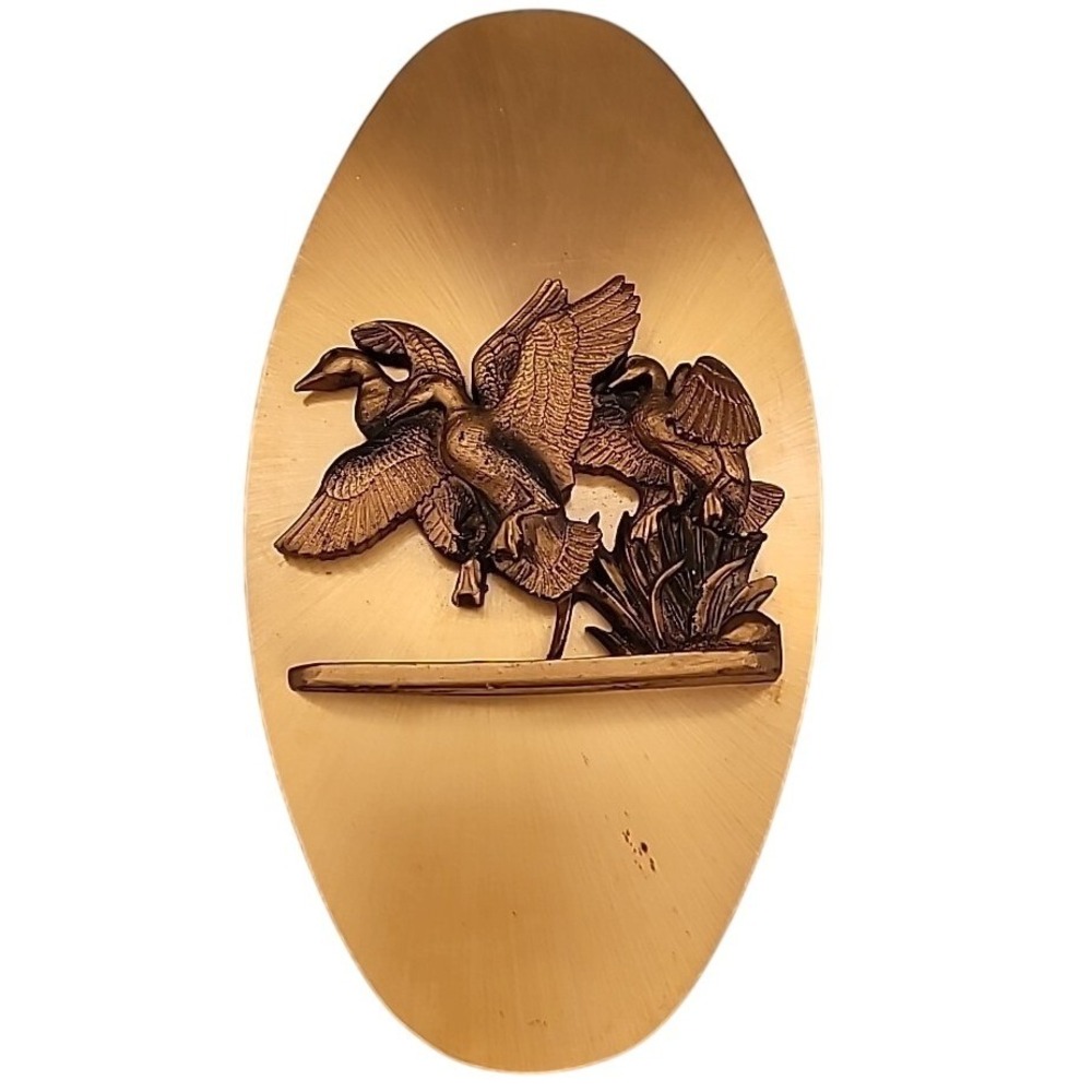 Copperama Ducks Waterfowl Wall Plaque SIGNED by Victor Personette‎ 3D Copper Art